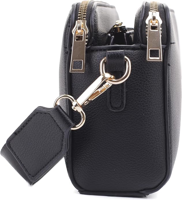 EVVE Crossbody Bags for Women Trendy Triple Zip Small Crossbody Camera Bag Purse