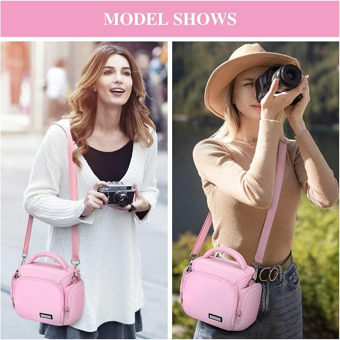 G-raphy Camera Bag Case Pink Small Photography Bags DSLR SLR MIRRORLESS BAG