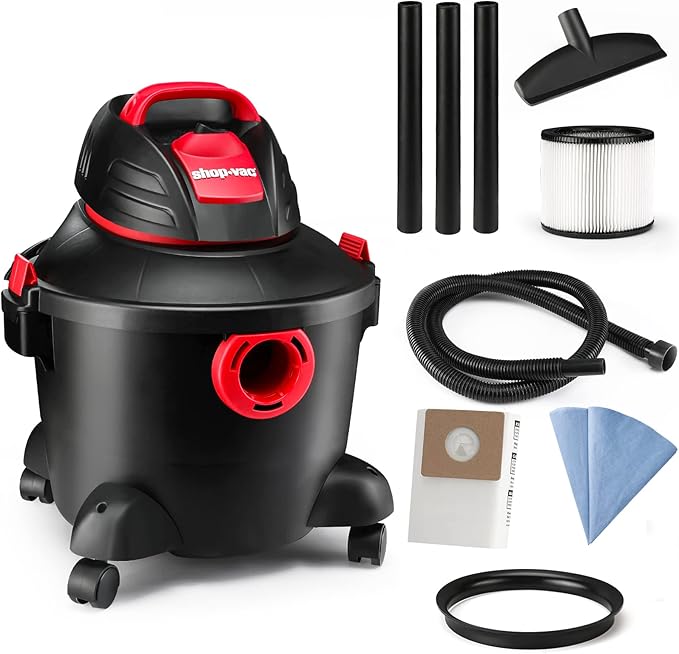 Shop-Vac 6 Gallon 3.0 Peak HP Wet Dry Vacuum, Heavy-Duty Shop Vacuum with Attachments, 5920611