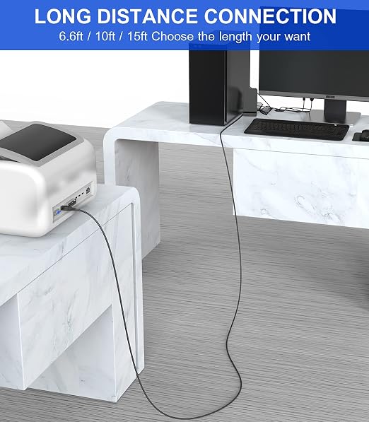 sweguard 20ft USB 2.0 USB-A to USB-B Cable
