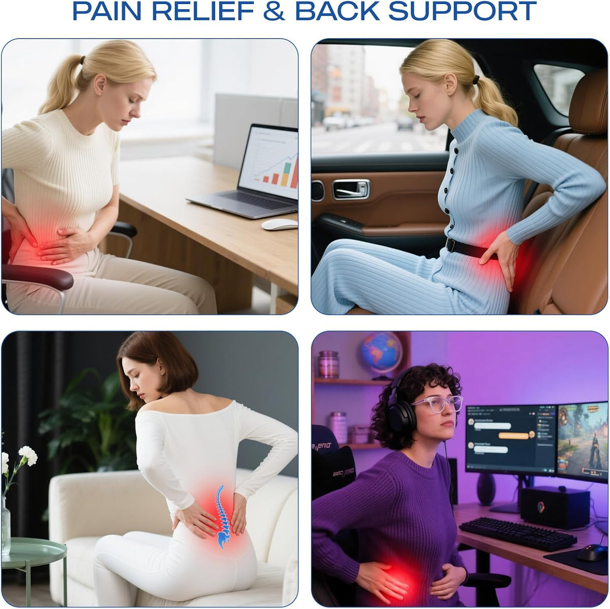 Skechers Women’s Lumbar Pillow, Memory Foam Lumbar Support Pillow for Office,Chair Lower Back Pain Relief Lumbar Pillow,Ergonomic Design Back Support Pillow for Office Chair,Car,Home,Travel,Green