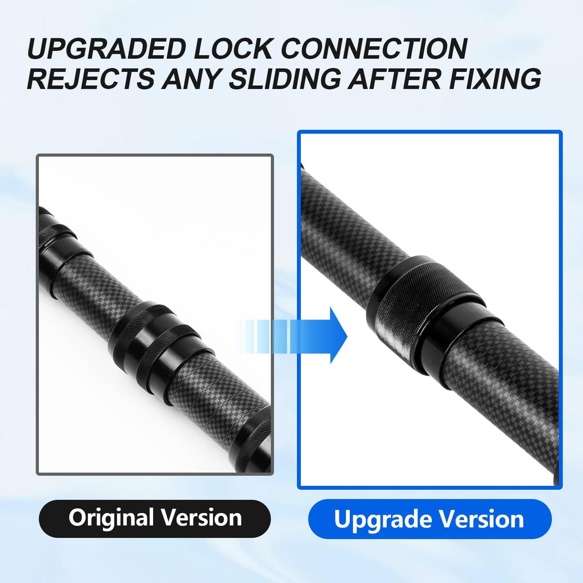 Telescoping Tarp Poles - Heavy Duty Adjustable Carbon Fiber Tent Poles | Portable & Lightweight for Camping, 7.9FT