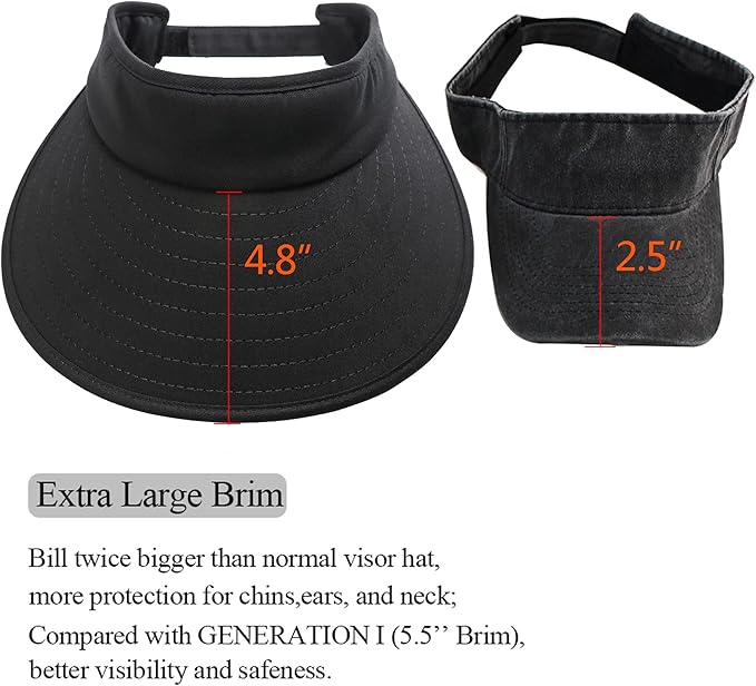 Sun Visor Hats Women Large Brim Summer UV Protection Beach Cap