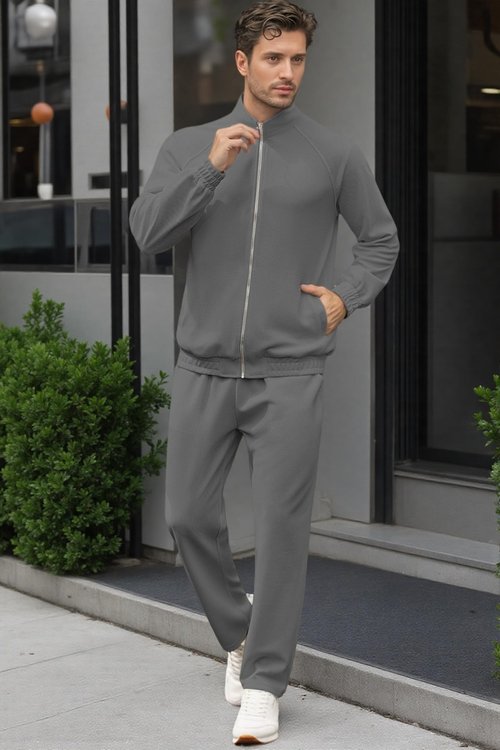 GUYLIGUYQI Mens 2 Piece Sweatsuits for Men Full Zip Casual Track Suits Athletic Jogging Suit Sets Sport Sweat Suit