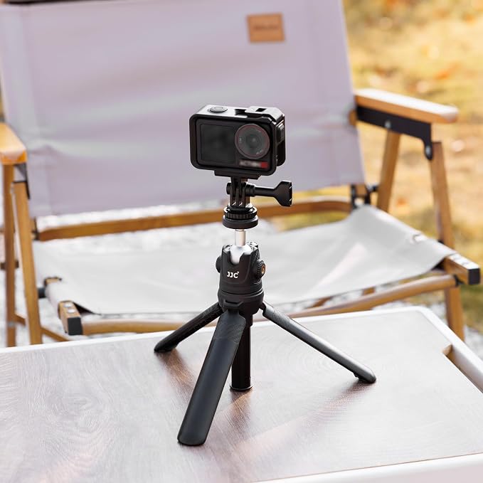 2-in-1 Action Camera Hot Shoe Mount Adapter, Tripod Mount & Cold Shoe Camera