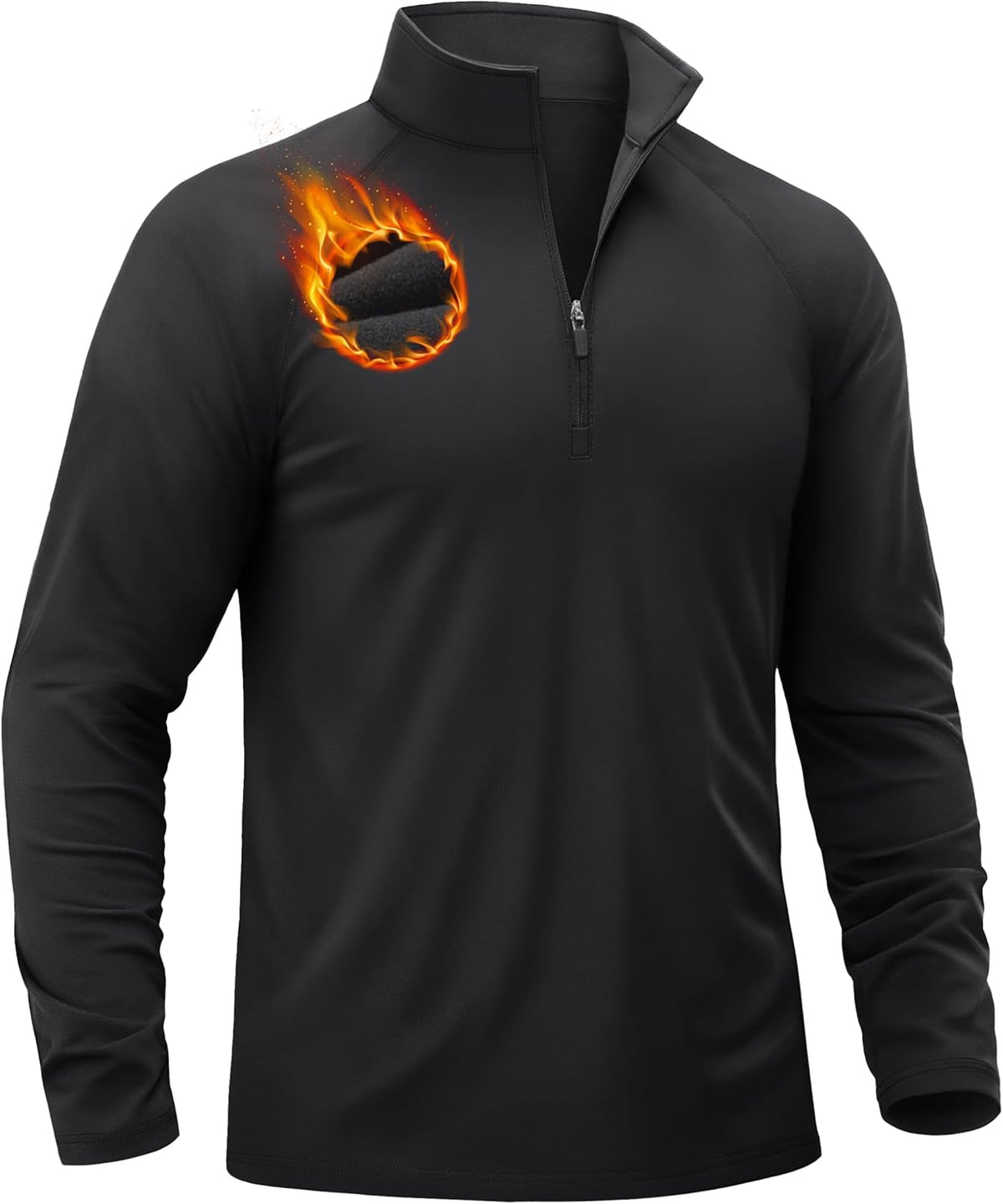 TACVASEN Men's Quarter Zip Pullover | Fleece-Lined Thermal Golf Shirt for Winter Warmth