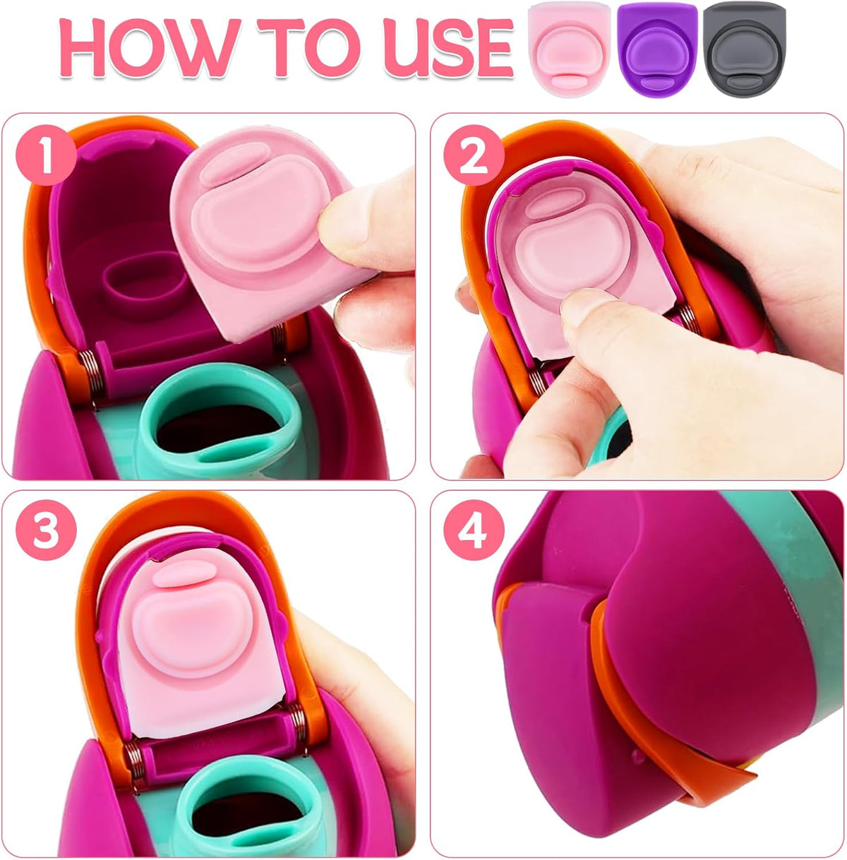 Owala | Replacement Lid Rubber Seal Gasket - 3 Pcs Compatible with FreeSip Water Bottles 16-32 oz