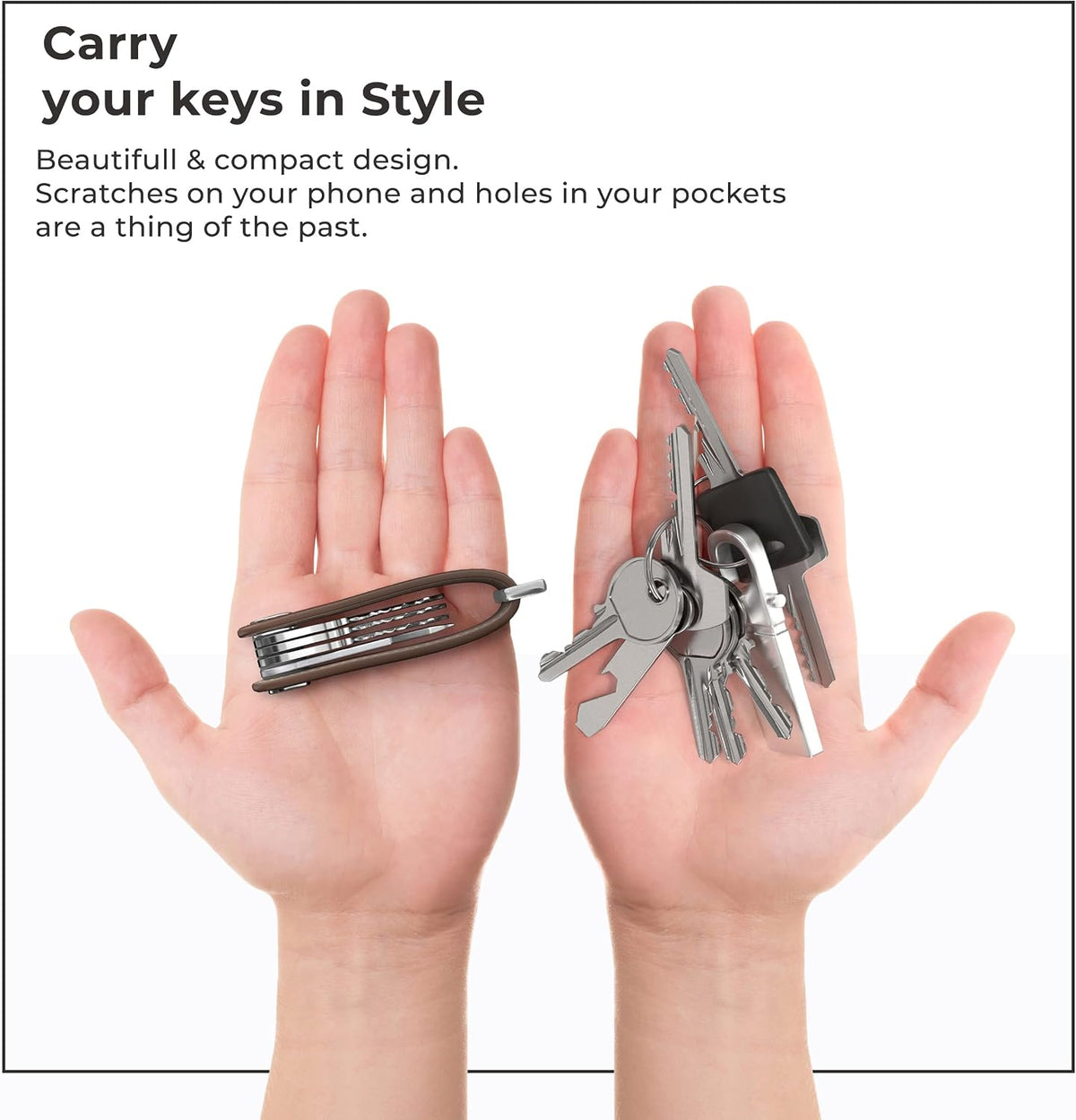 Northwall Keychain Holder, Key Holder Pocket Secure Key Ring, Keychain Accessories for Men, Key Chain Organizer ThorKey