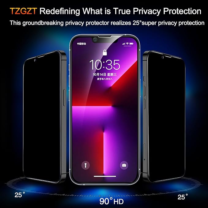 TZGZT 3 Pack Privacy Screen Protectors