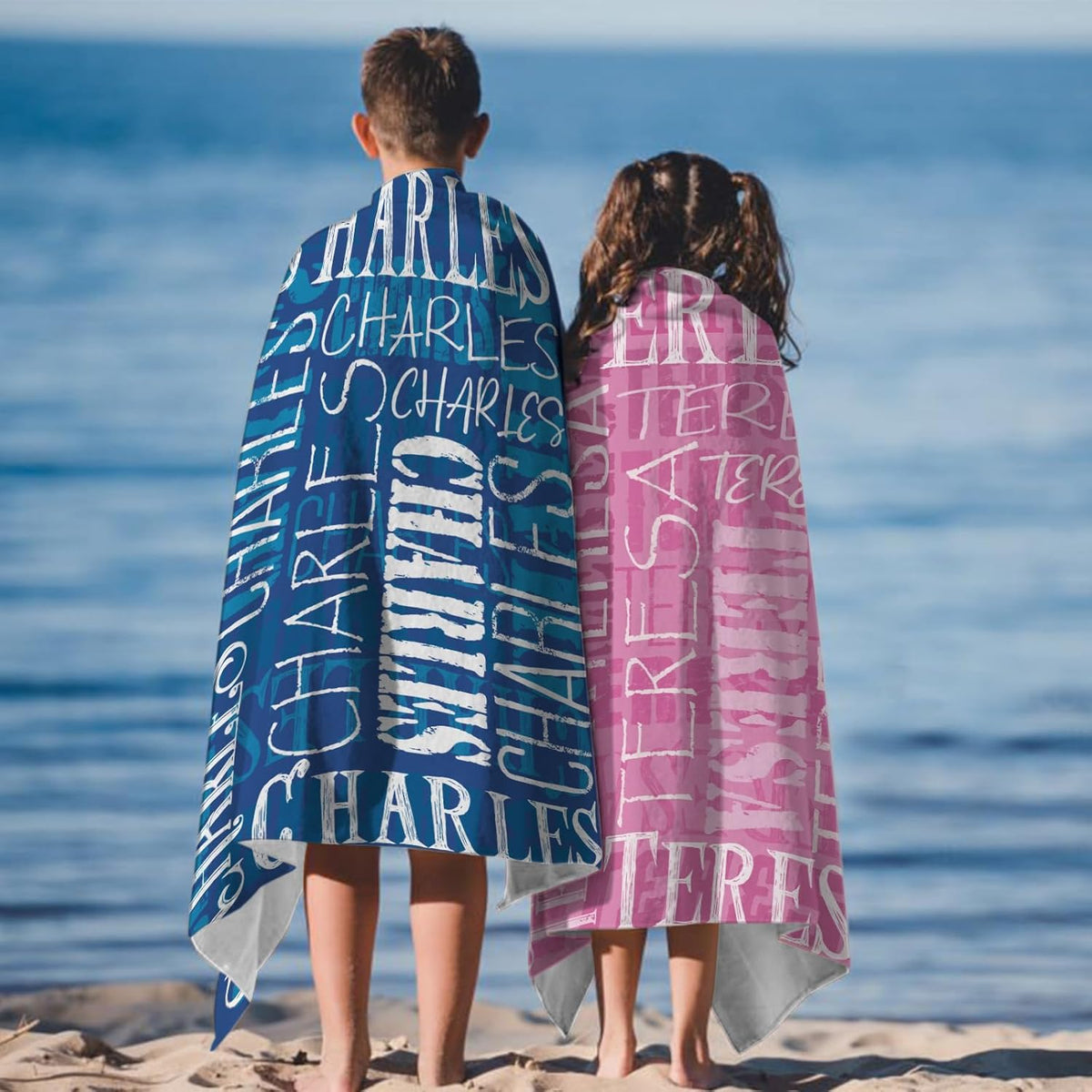 Yoke Style Personalized Beach Towels - Custom Sand-Free Microfiber Towel for Kids | Quick-Dry Easter Gift