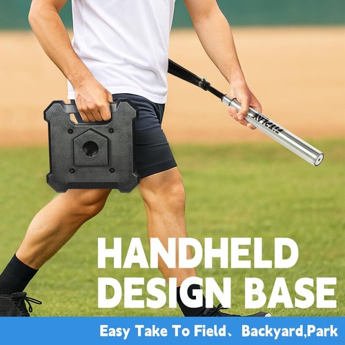 Baseball Softball Batting Tee - Height Adjustable 25” to 43” with Heavy Metal Base & Durable Aluminum Stem