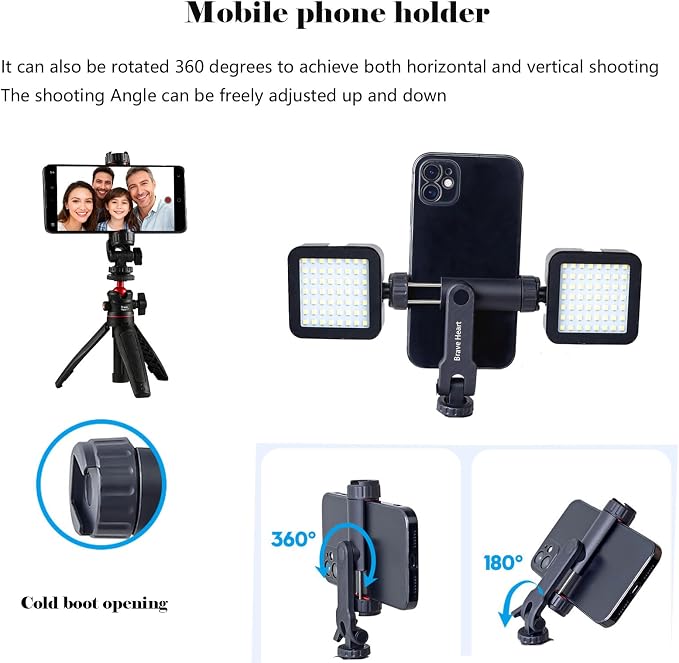 Black Mini Tripod Phone Stand