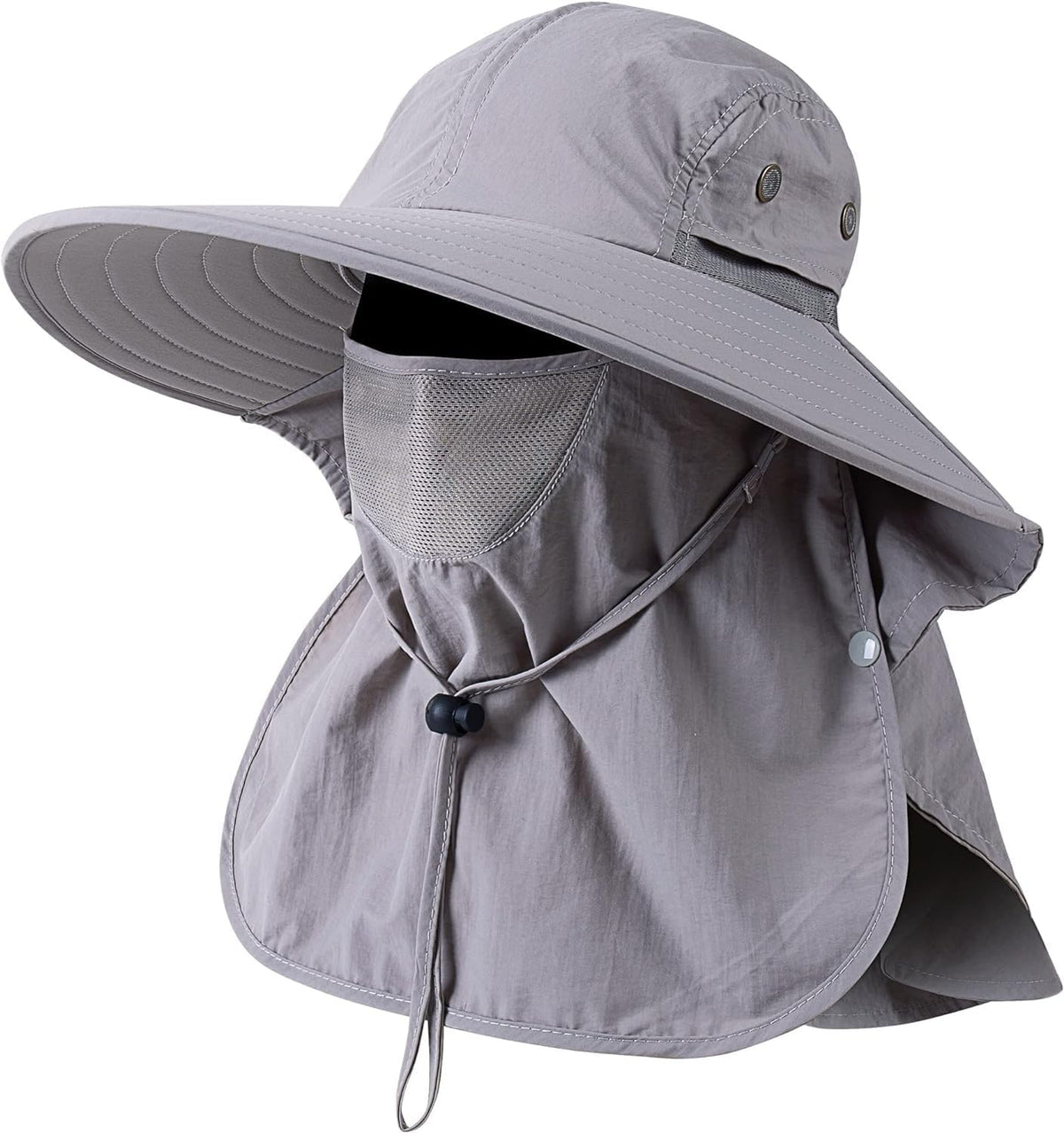 Skiennix Fishing Hat - UPF 50+ Wide Brim Sun Protection with Face Cover & Neck Flap