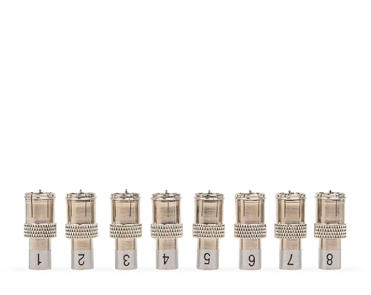 Jonard Tools CM-FC/8 F Connector Coax Cable Identifiers for CM-100, Pack of 8 - Numbered Port Mapping Kit for Coax Cables, Network & Telecom Use
