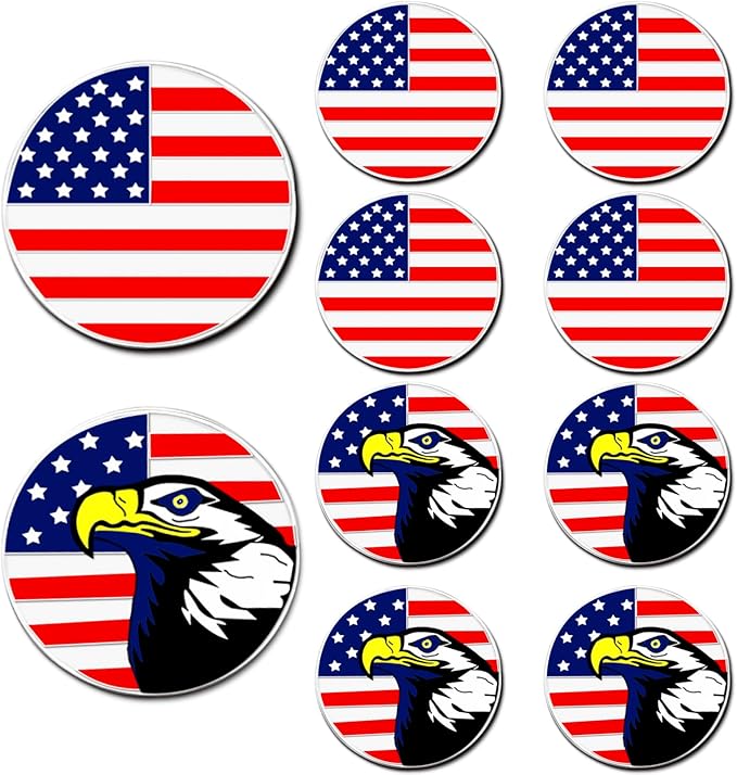 Amy Sport Golf Ball Markers Assorted Patterns Fits All Magnetic Golf Tools Value Set, Alloy Soft Enamel Technique Marker for Hat Clips Gloves Golf Divot Tools Marks