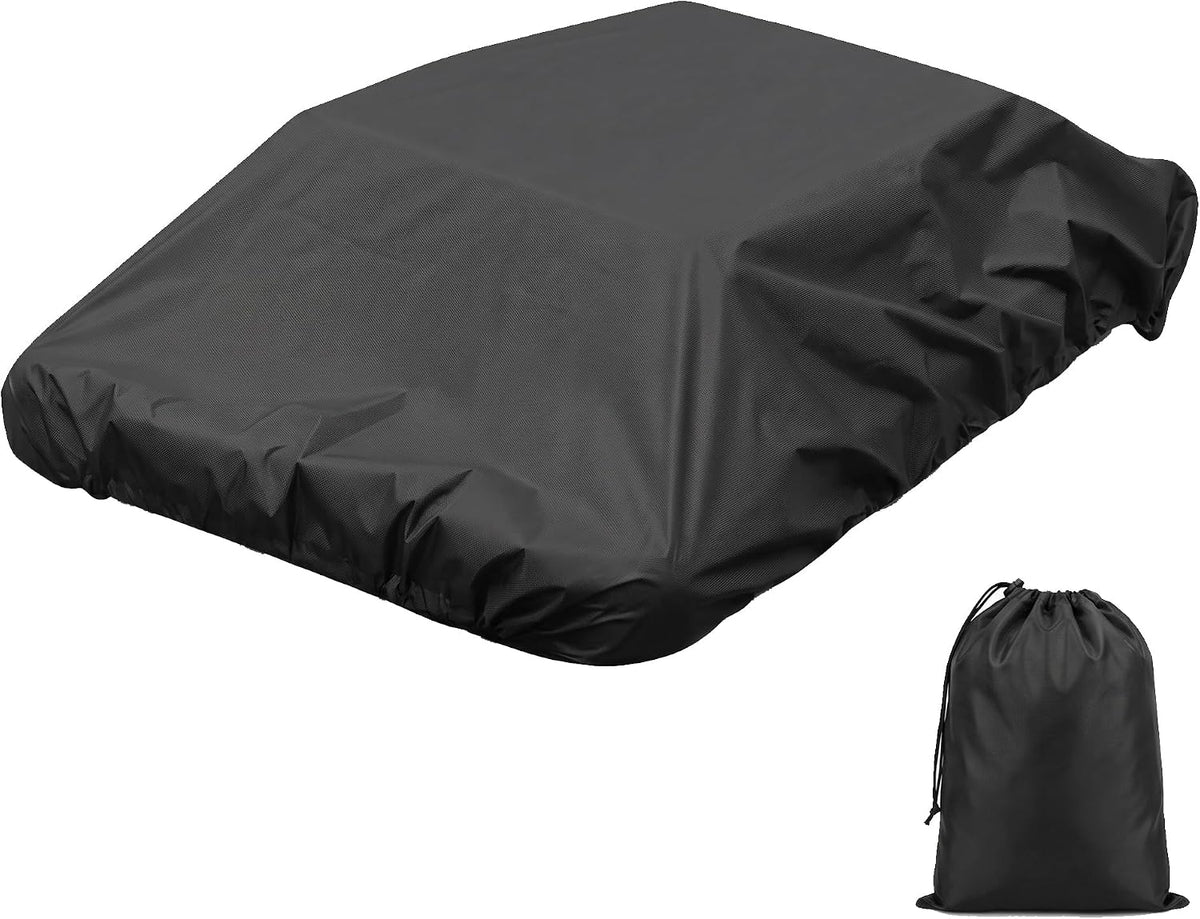1 PC Car Roof Rack Cover, Waterproof Sunproof Silver Coated Fabric Cargo Bag Protector with Drawstring, Universal Travel Accessory for Most Cars, Trucks, SUVs (Black)