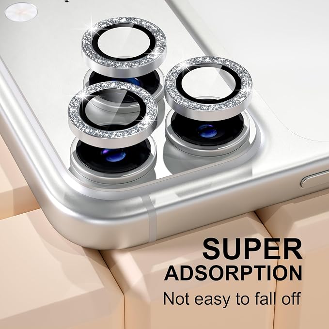 Misea Compatible for iPhone 17 Pro/iPhone 17 Pro Max Camera Lens Protector Bling