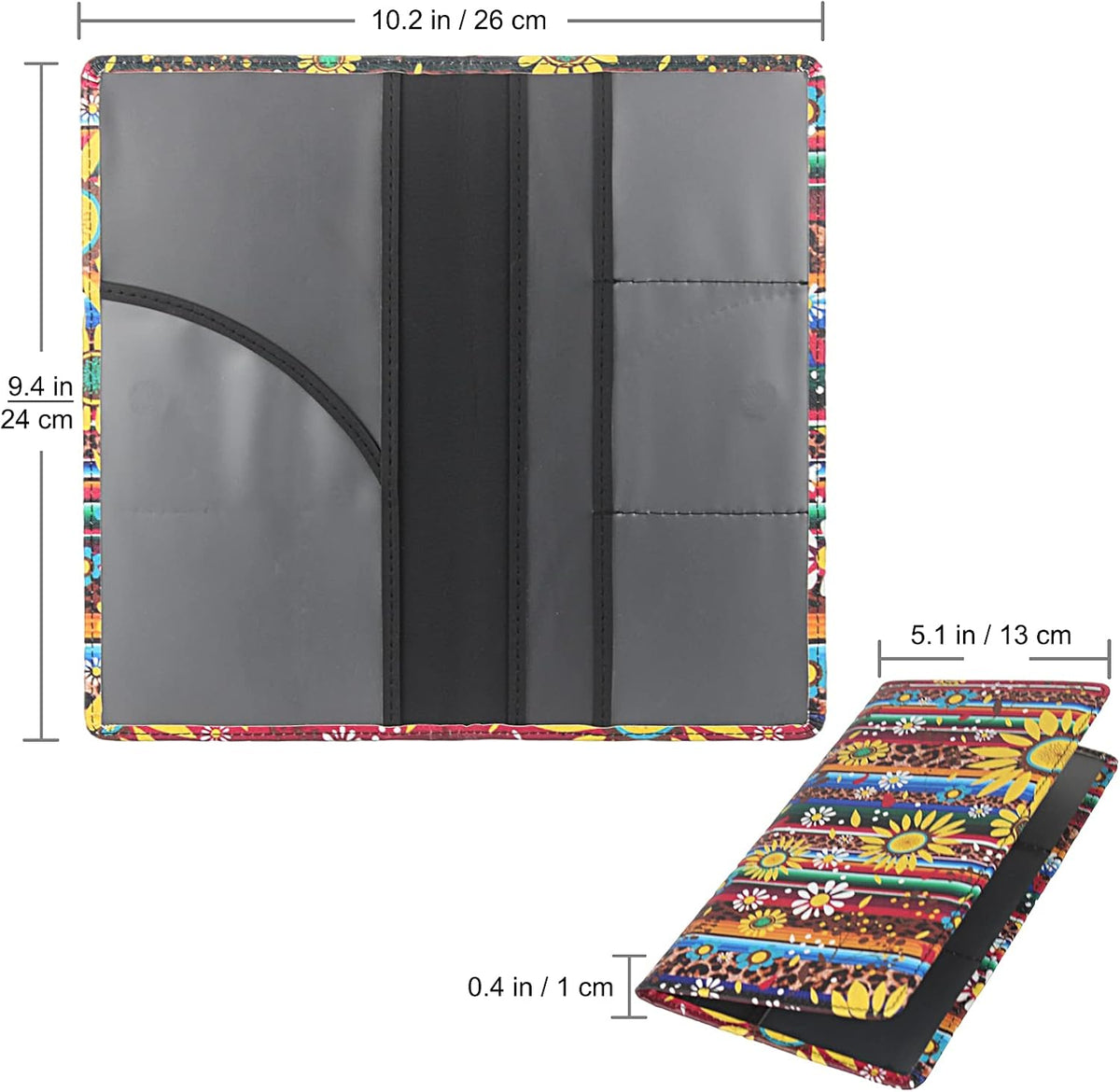LumiMokki Premium Car Registration & Insurance Card Holder, Sunflower
