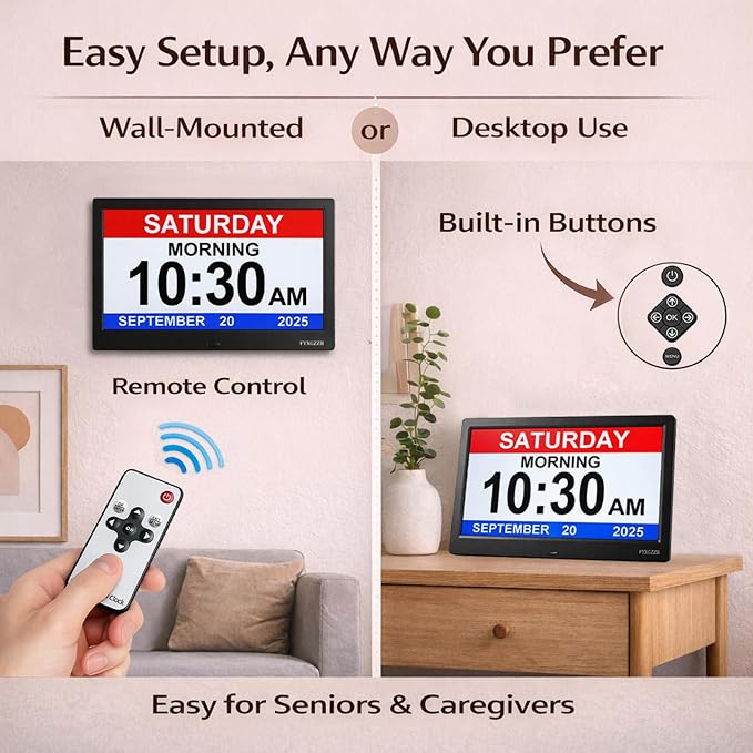 11.5'' Dementia Clocks for Seniors Extra Large, Senior Clocks