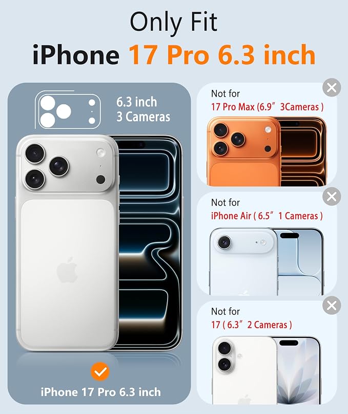 FNTCASE for iPhone 17 Pro Case: Integrated Silicone Phone Cases