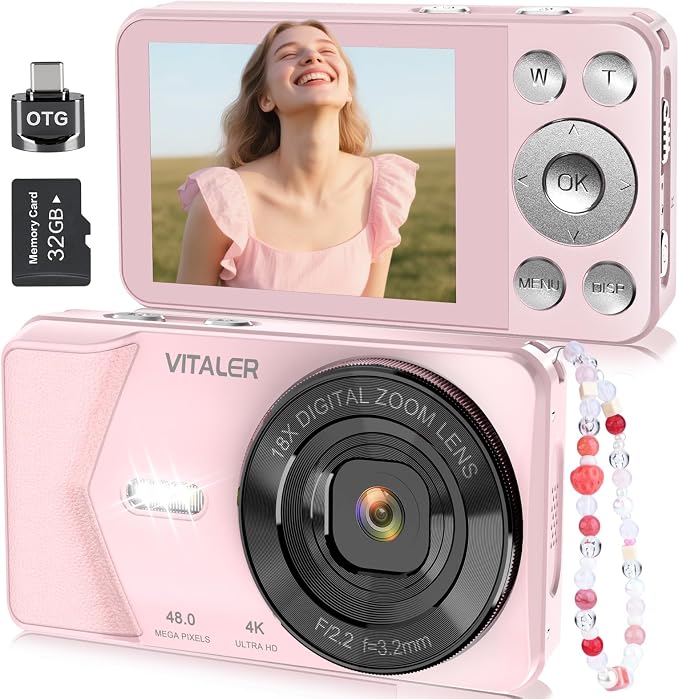 Digital Camera, Autofocus 48MP 4K Camera