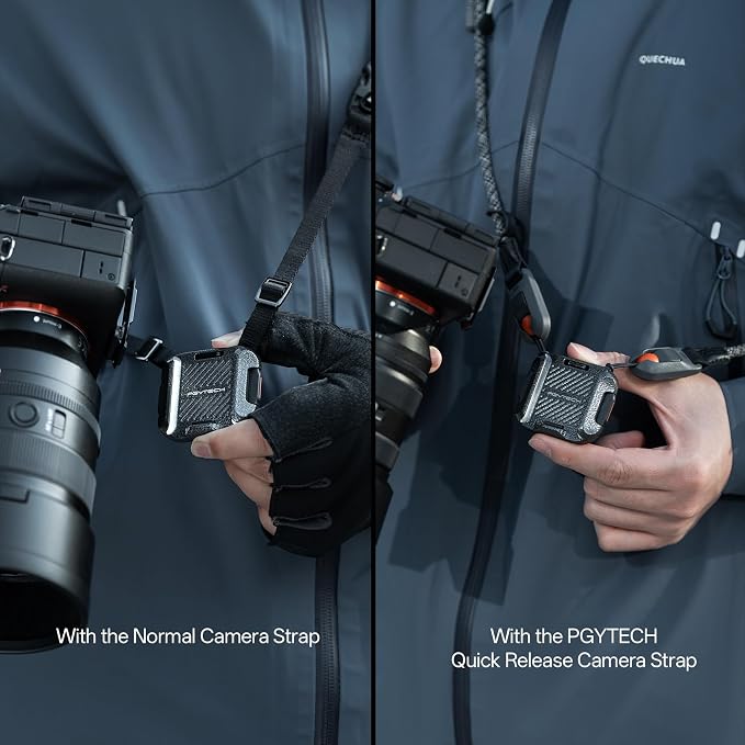 PGYTECH Camera Shoulder Strap Mount Quick Release Clamp & Plate Kit, Aluminum