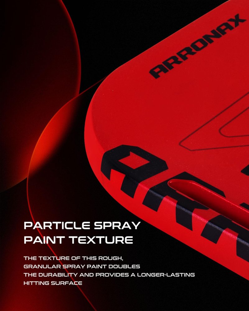 Pickleball Paddles, Carbon Fiber Pickleball Paddle with Paddles Cover, Aerodynamic Openpickleball Paddle, Pickle Ball Pellet Painted Edgeless Style (ARX1-Rose red)