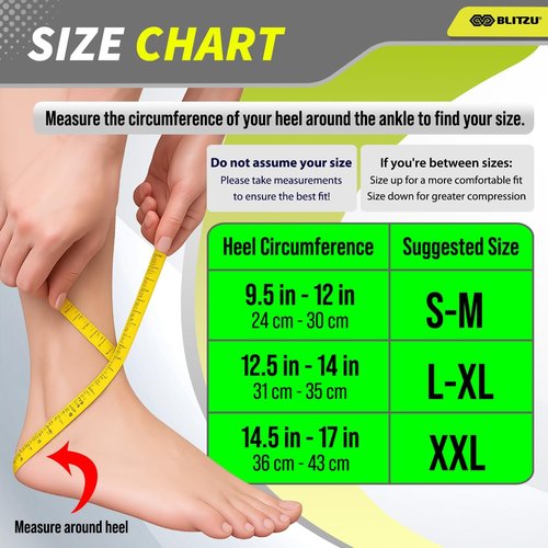 BLITZU Compression Socks - Plantar Fasciitis & Achilles Tendonitis Relief | Ankle Brace with Arch Support, Pink L-XL