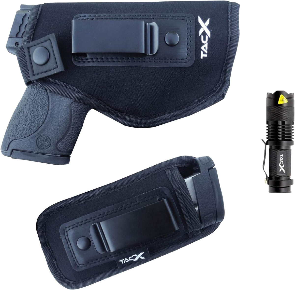 Universal IWB Holster - Concealed Carry Neoprene Bundle | Flexible & Breathable for S&W M&P Shield 9/40, 1911, XDS, Taurus, Glock