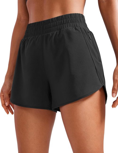CRZ YOGA Dolphin Athletic Shorts - High Waisted Quick Dry for Women | Perfect for Running & Gym Workouts