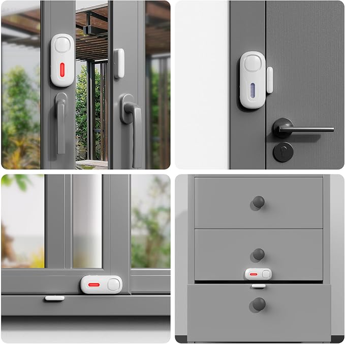 Door Alarms for Kids Safety, 120dB Wireless Window Security Sensor