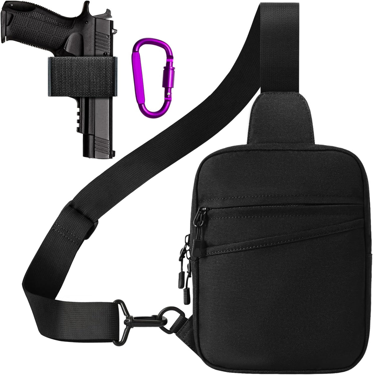 Skiennix Concealed Carry Sling Gun Bag - Waterproof Crossbody Pistol Case for Women | EDC Shoulder Pouch