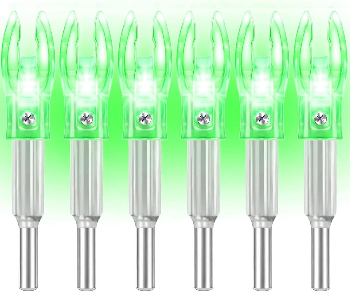 Skiennix Lighted Nocks for Arrows - 6PCS with .204/.233/.244/.246 Diameter & H/S/GT Bushings