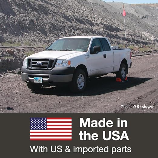 Checkers One Large Wheel Chock for 32-46" Tires, Heavy Duty Wheel Chocks for Semi Trucks, Utility, Tractor Trailer, 70k lb Load Capacity, Made in The USA, Polyurethane, UC1500-6