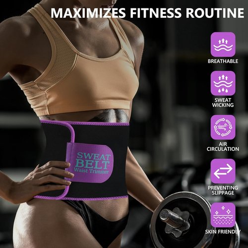 MORECOO Waist Trainer for Women - Effective Lower Belly Fat Reduction | Sweat Band Body Shaper