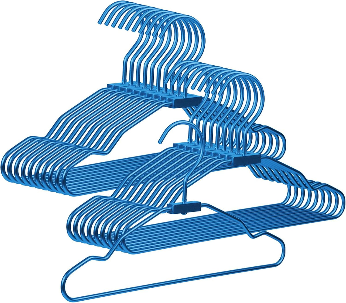 VWV Black Aluminum Hangers, 20 Pack Baby Hangers，12.6 Inch Children Baby Hanger, Sturdy Metal Children Clothes Hangers for Wardrobe, Space-Saving Toddler Hanger