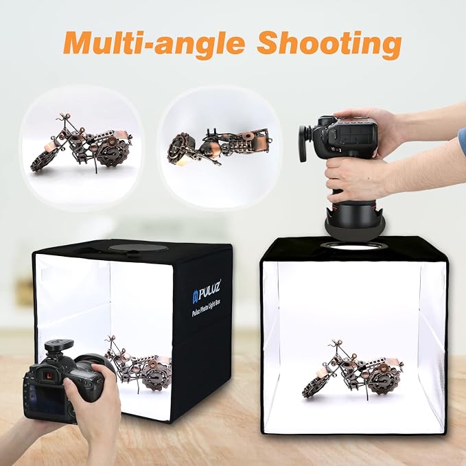 Photo Box, PULUZ Mini Folding Lightbox Portable Light Box Photography Shooting