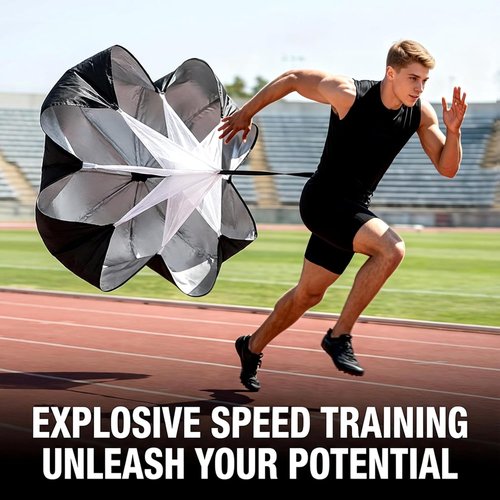 MAQIHAN Running Parachute - 56 Inch Adjustable Speed Trainer for Enhanced Sprinting & Agility