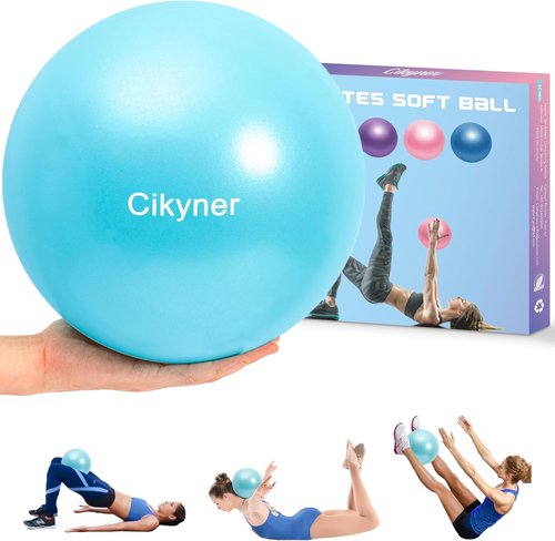Cikyner 9-Inch Soft Pilates Ball - Mini Exercise Ball for Yoga, Physical Therapy & Home Workouts