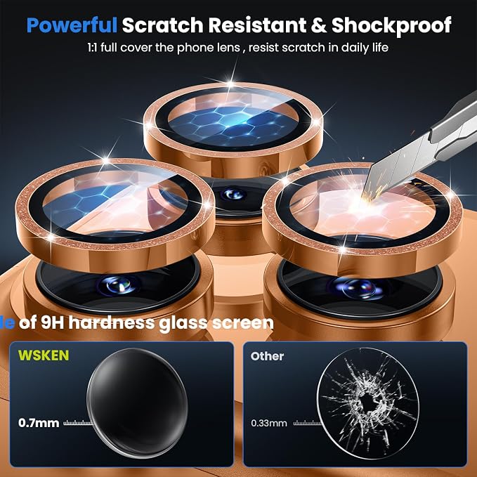WSKEN for iPhone 17 Pro/iPhone 17 Pro Max Camera Lens Protector