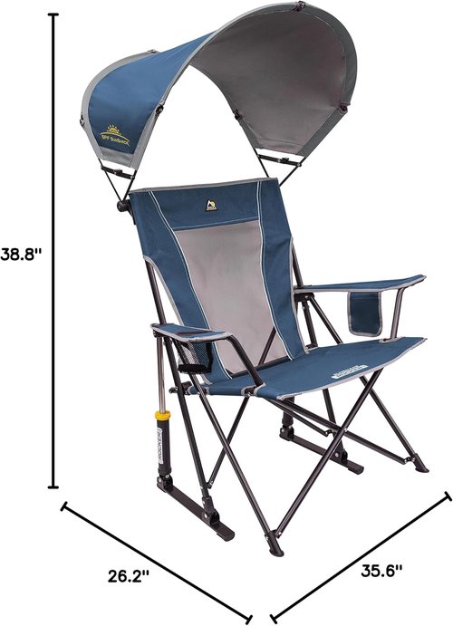 GCI Outdoor Rocking Chair - Sunshade Canopy for Ultimate Comfort | Portable & Stylish Design