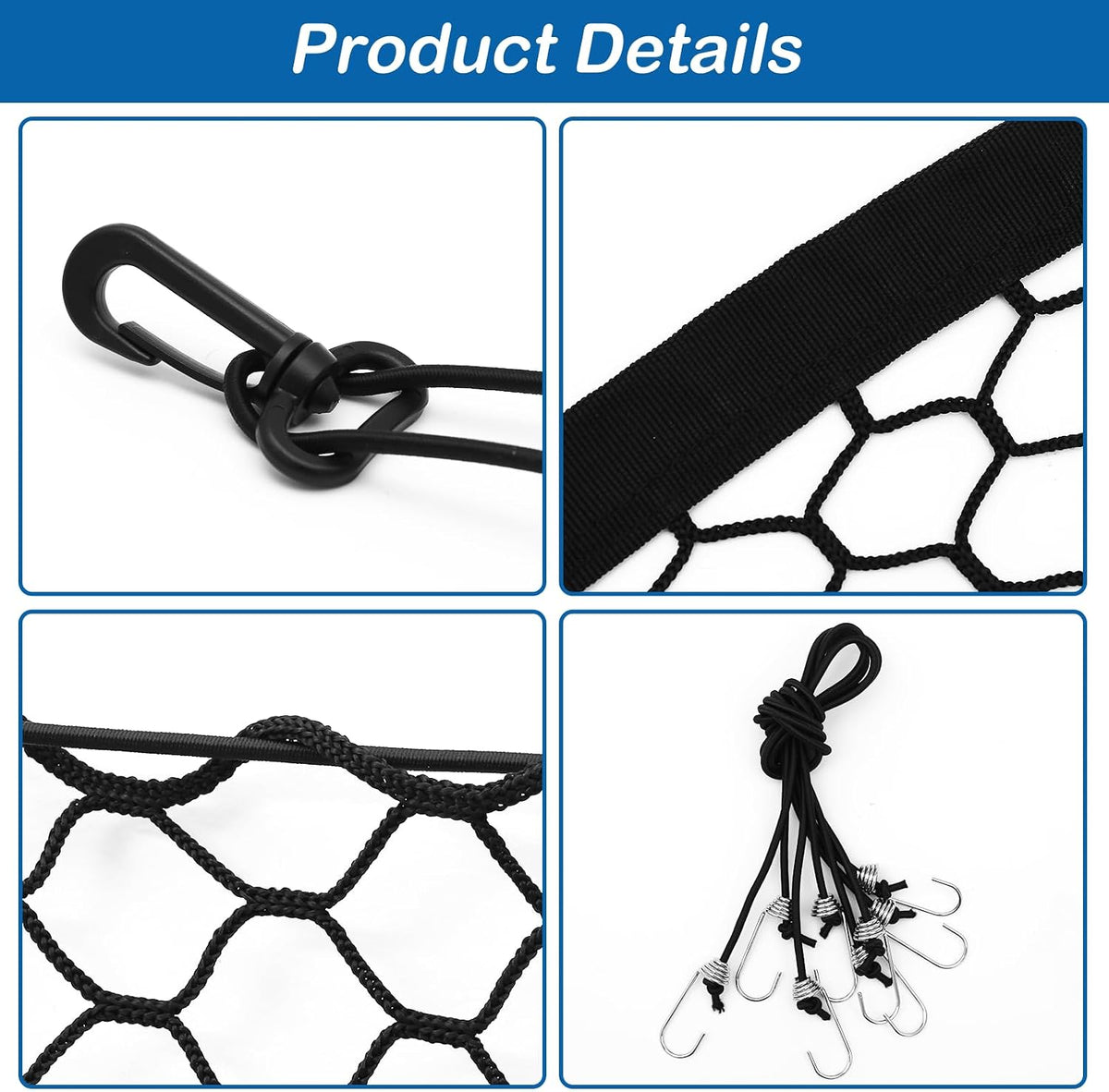 Dog Car Barrier Net Pet Car Divider Back Seat Barrier Net for Trucks, SUV, Full Sized Sedans Pet Restraint Car Backseat Divider Vehicle Gate Cargo Area Travel Trunk Mesh Net Screen Barricade