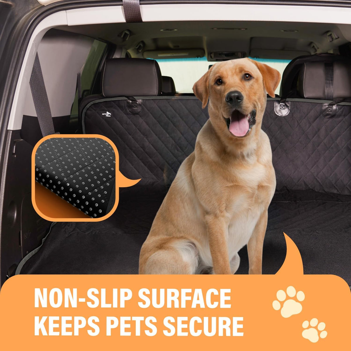 Active Pets Pink Standard Dog Car Hammock Back Seat Cover, Waterproof Backseat Cover Protector for Truck Bench Rear of Sedans or SUVs, Essential Pet Supplies Vacuum or Wipe Clean, Machine Washable