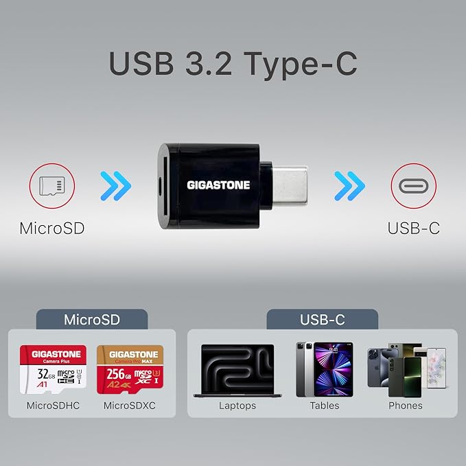 【5-Years Data Recovery】 GIGASTONE 64GB Micro SD Card