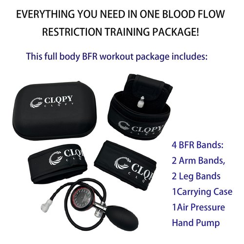BFR Resistance Training Bands for Arms, Legs & Glutes – Precision Pressure-Regulation System for Muscle Endurance | Fitness Occlusion Bands for Home Gym, Outdoor Workout & Training (2 Arm Bands)