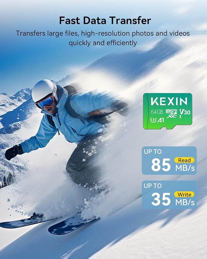 KEXIN Micro SD Card 64GB 5 Pack microSDXC Memory Card Class 10 Micro SD Card