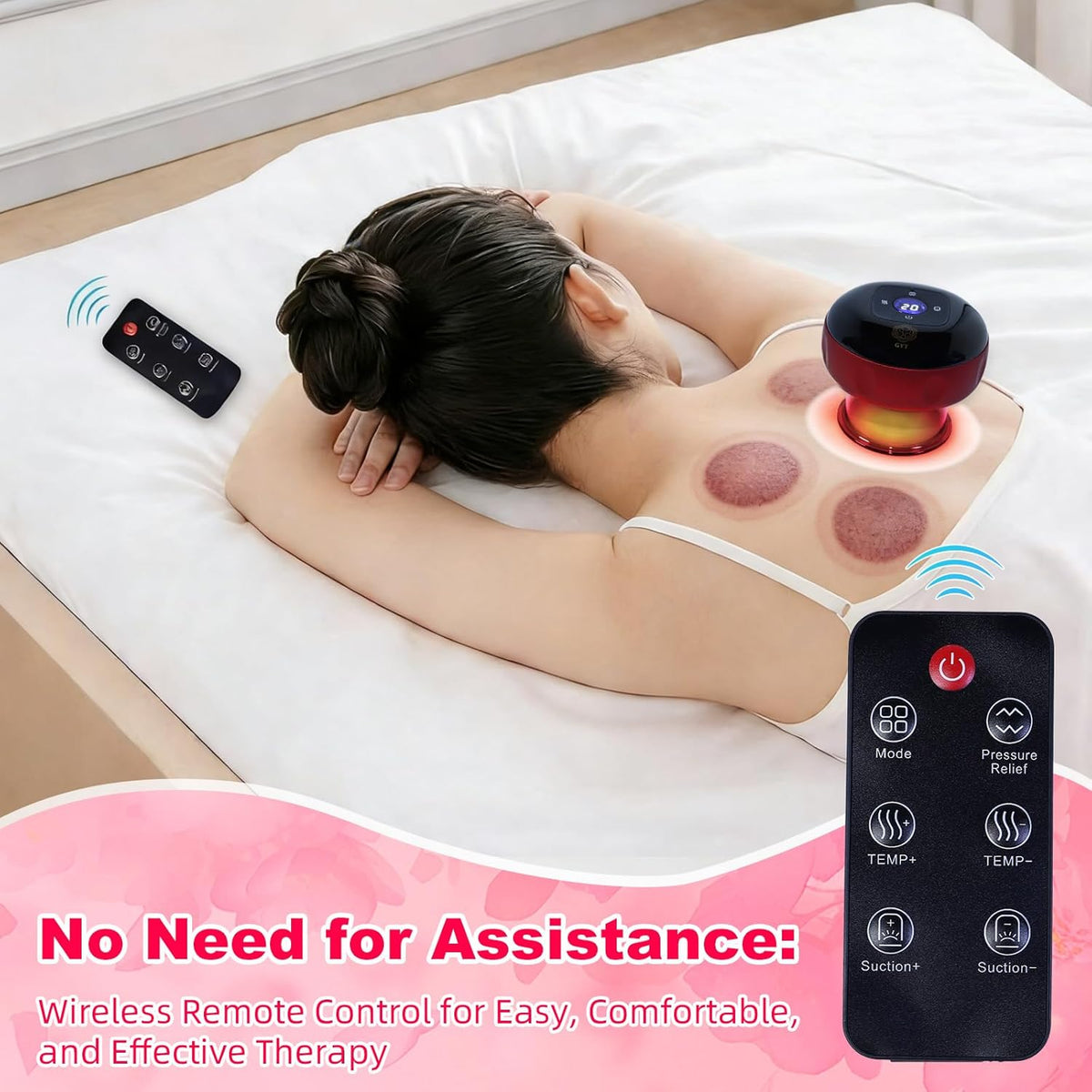 Skiennix 6-in-1 Cupping Set - Electric Cupping Therapy Massager with Heat & Red Light | Portable Pain Relief Device