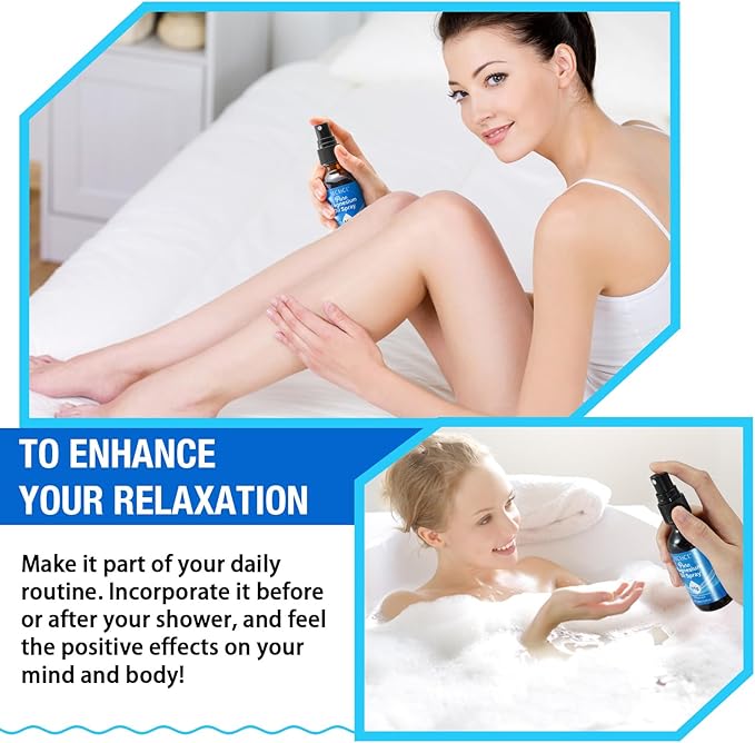 Magnesium Oil Spray, Pure Magnesium Spray for Feet, Magnesium Supplement Fast Absorbent for Leg, Muscle, Bone Health Supplement Topical (4 fl oz)
