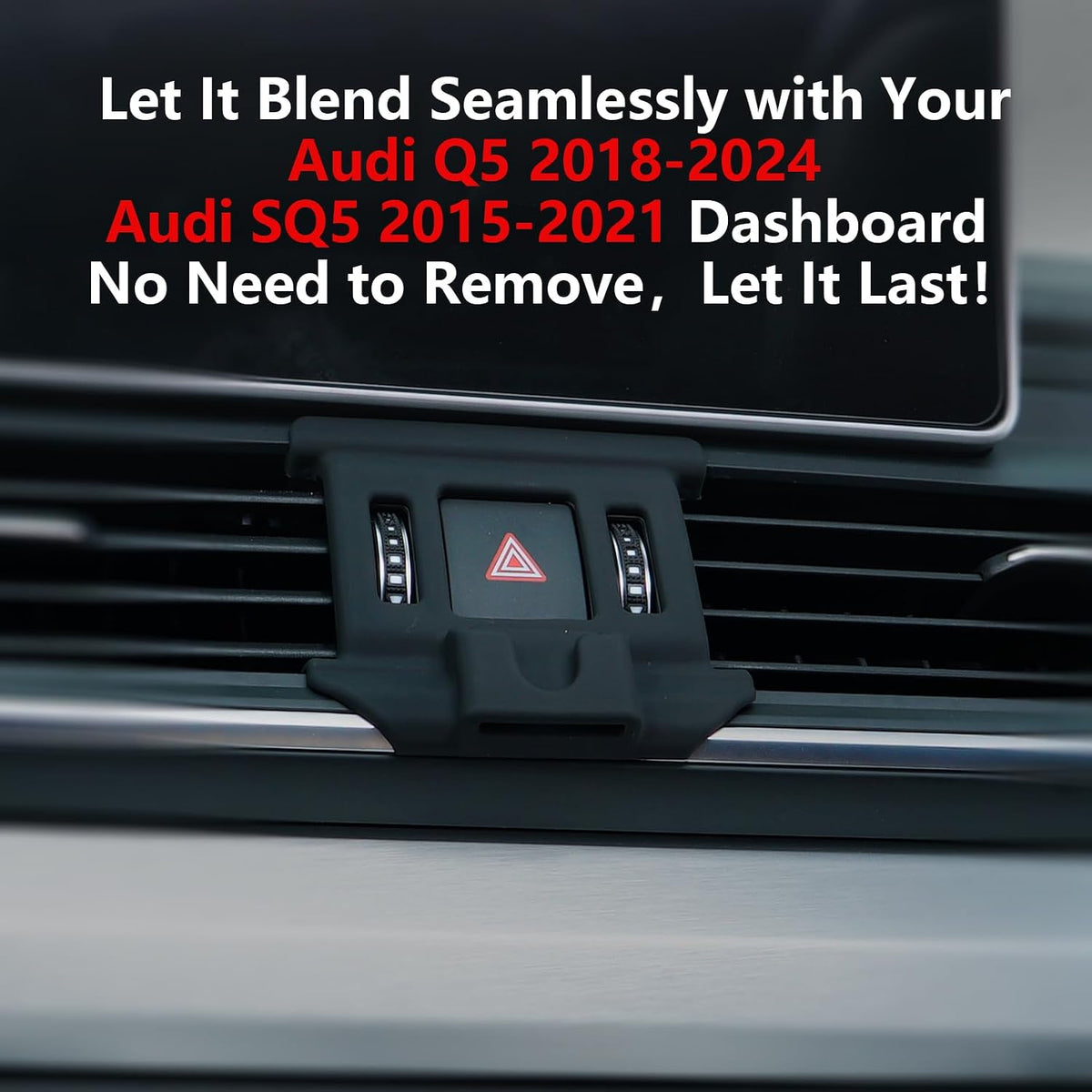 CLEC for Audi Q5 2018-2025 Magnetic Wireless Car Charger Phone Holder Mount Custom Fit for Q5 2018-2025 15W Fast Charging Car Phone Holder Wireless Charger