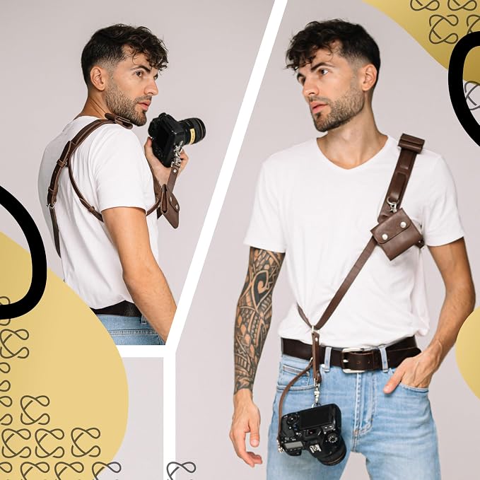 C Coiro Leather Camera Strap Crossbody
